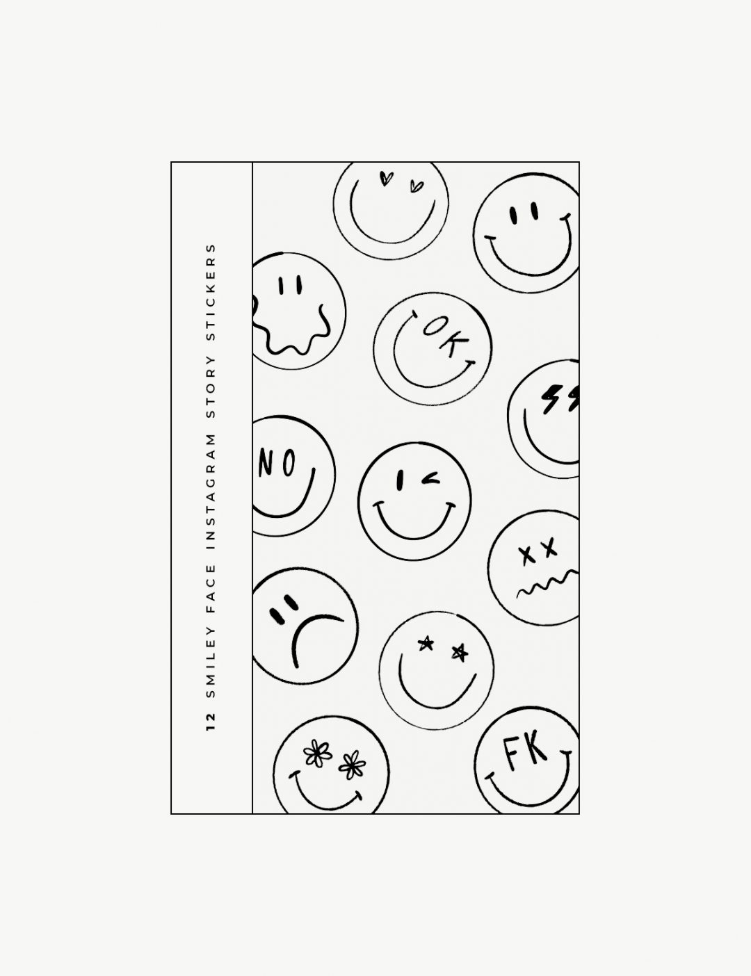 Produktbild der Smiley Face Sticker für die Instagram Story